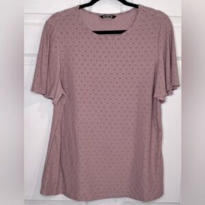 Bloomchic Women’s Mauve eyelet top - Size 10